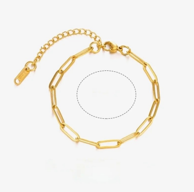 Set Collar y Pulsera de Eslabones Dorados LUANCCI