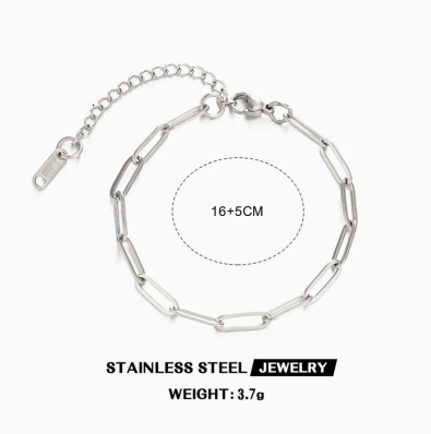 Set Collar y Pulsera de Eslabones Plateados / Dorados LUANCCI