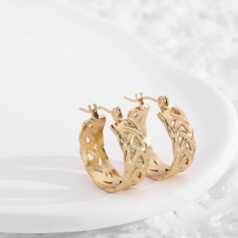 Pendientes Calados de Acero Inoxidable LUANCCI