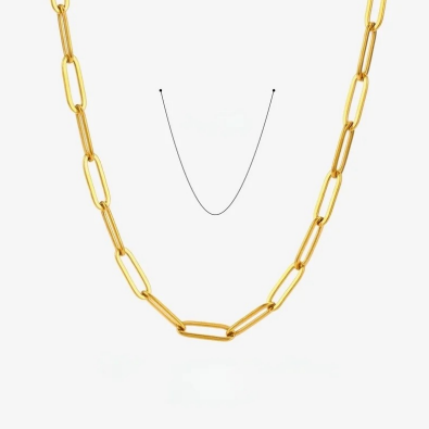 Set Collar y Pulsera de Eslabones Dorados LUANCCI