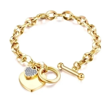 Pulsera Corazones Dorada LUANCCI
