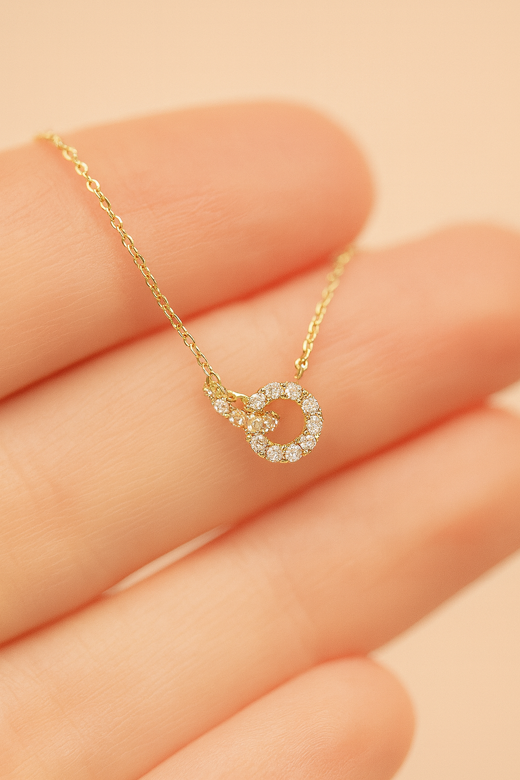 Collar de Plata Esterlina S925 con Anillo Doble Entrelazado Chapado en Oro de 18K – LUANCCI