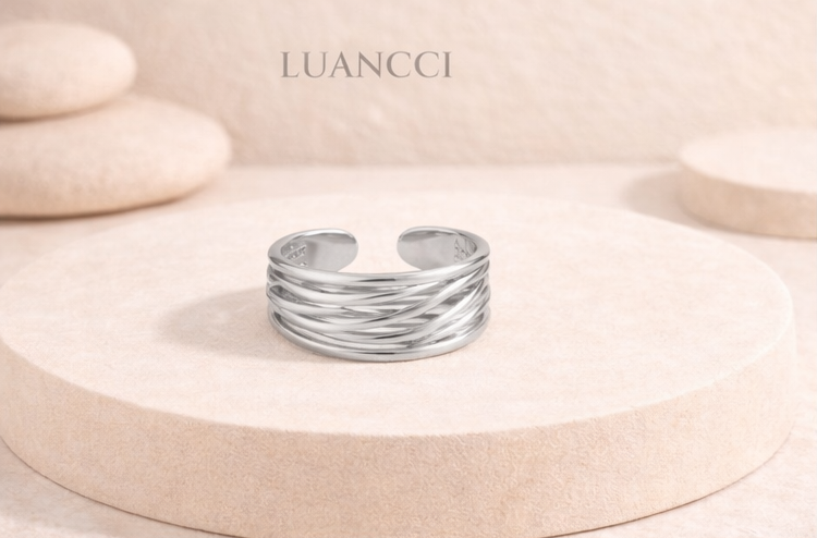 Anillo Aros Texturizados LUANCCI