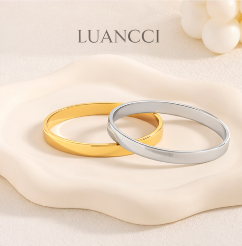 Pulsera Lisa de Acero Inoxidable LUANCCI