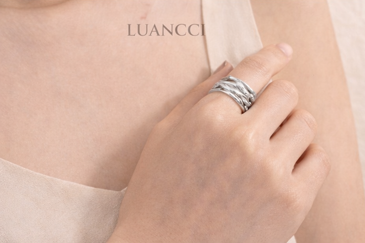 Anillo Aros Texturizados LUANCCI