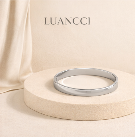 Pulsera Lisa de Acero Inoxidable LUANCCI