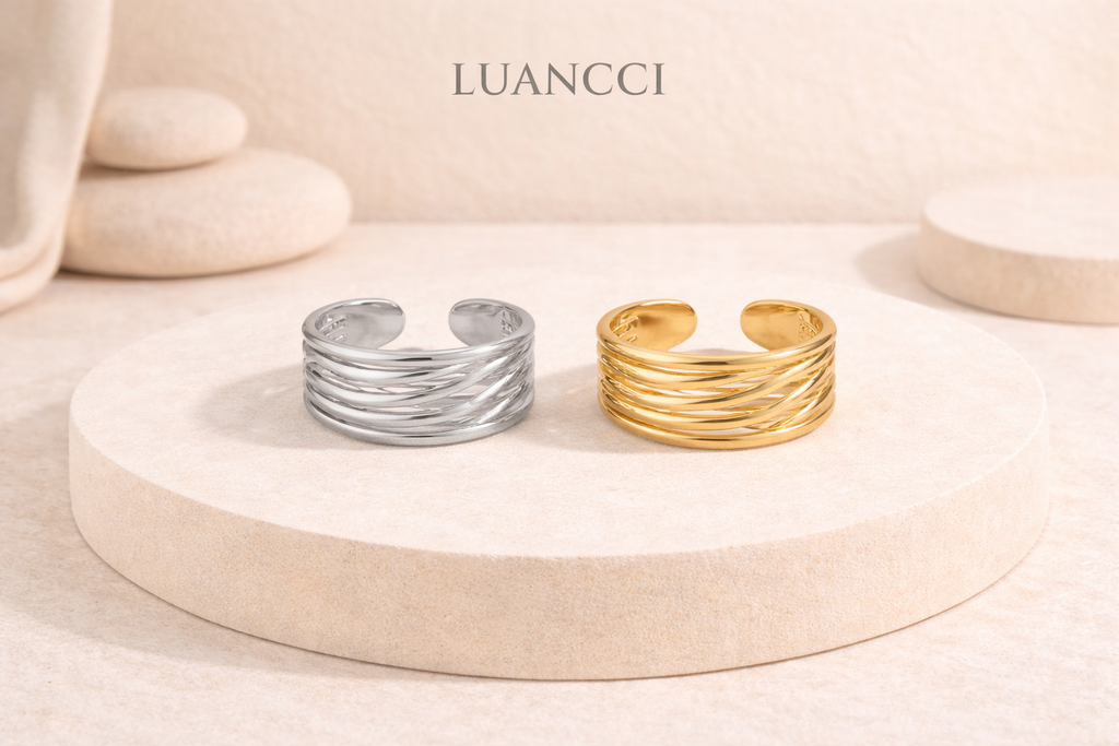 Anillo Aros Texturizados LUANCCI