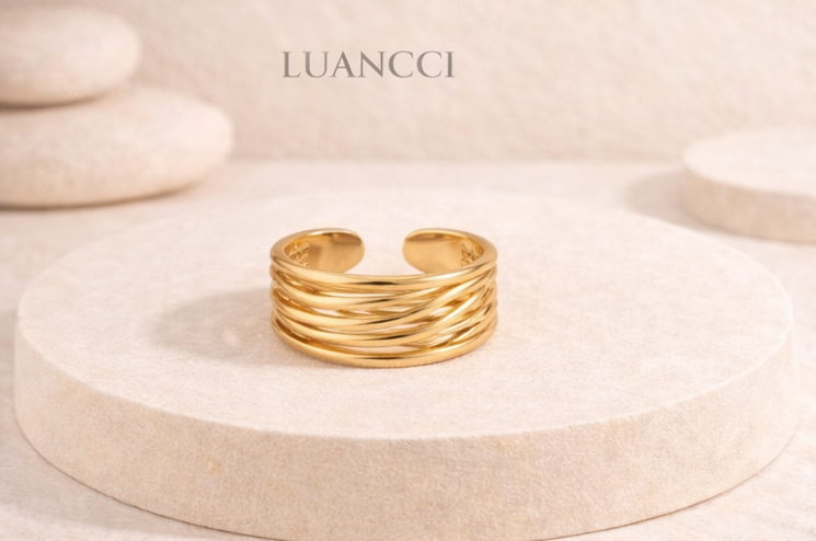 Anillo Aros Texturizados LUANCCI
