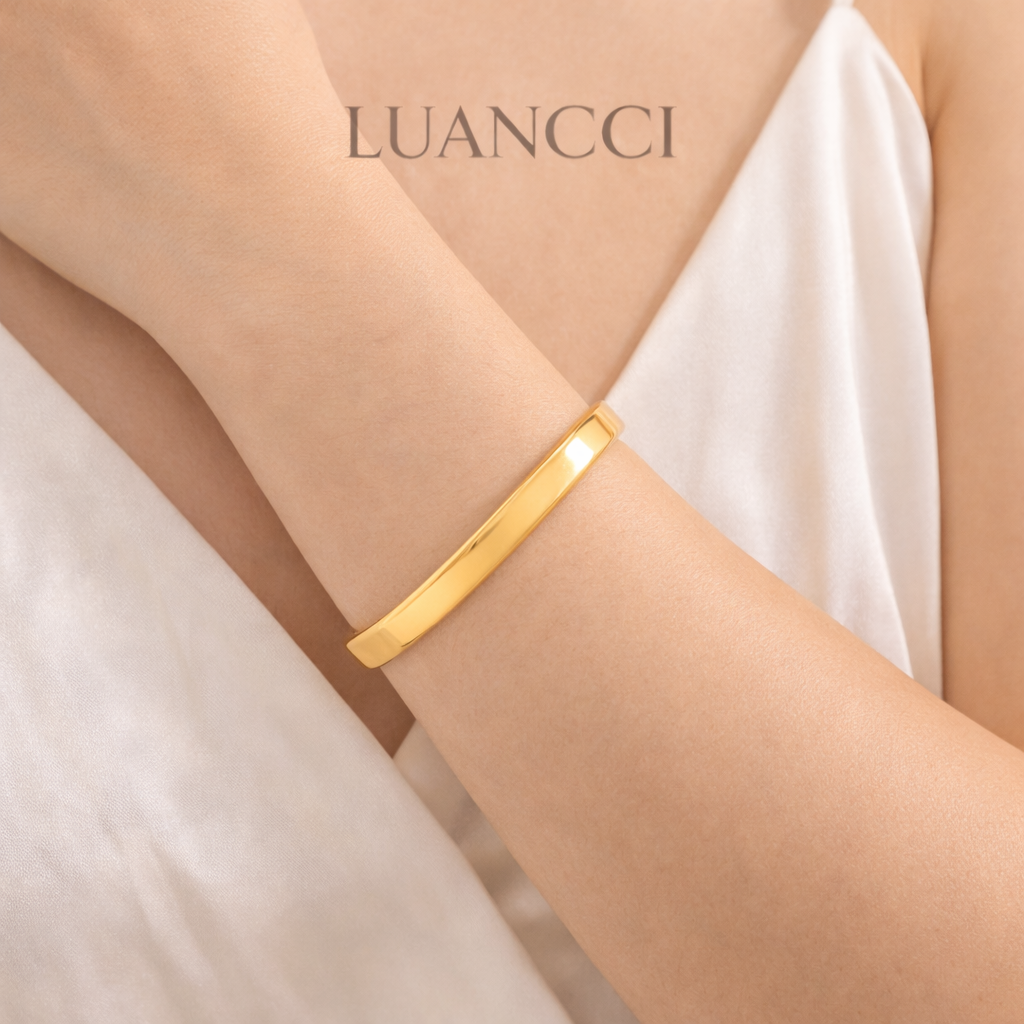 Pulsera Lisa de Acero Inoxidable LUANCCI