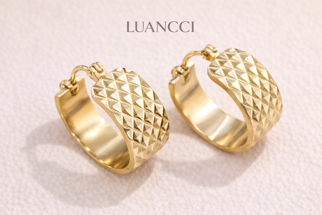 Pendientes Calados de Acero Inoxidable LUANCCI