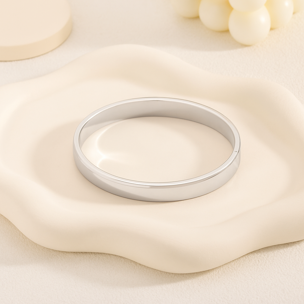 Pulsera Lisa de Acero Inoxidable LUANCCI